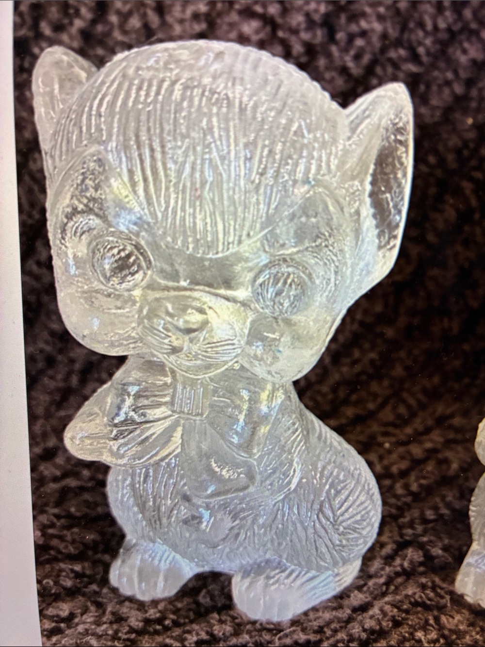 Vintage Clear Plastic Mouse Salt & Pepper Shakers Pair Anapomorphic - Picture 8 of 8